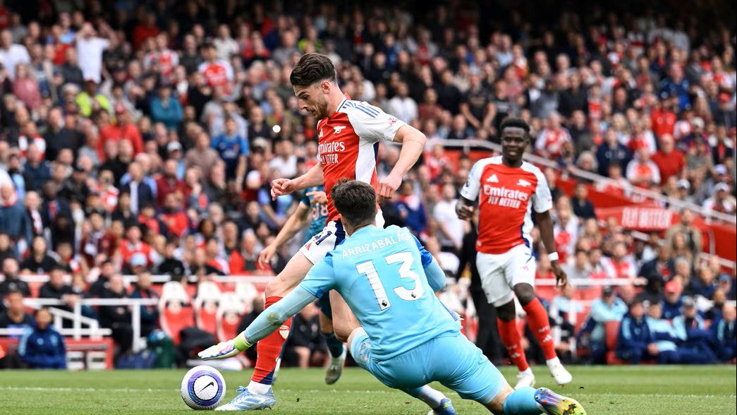 Bournemouth kalahkan arsenal rice moment