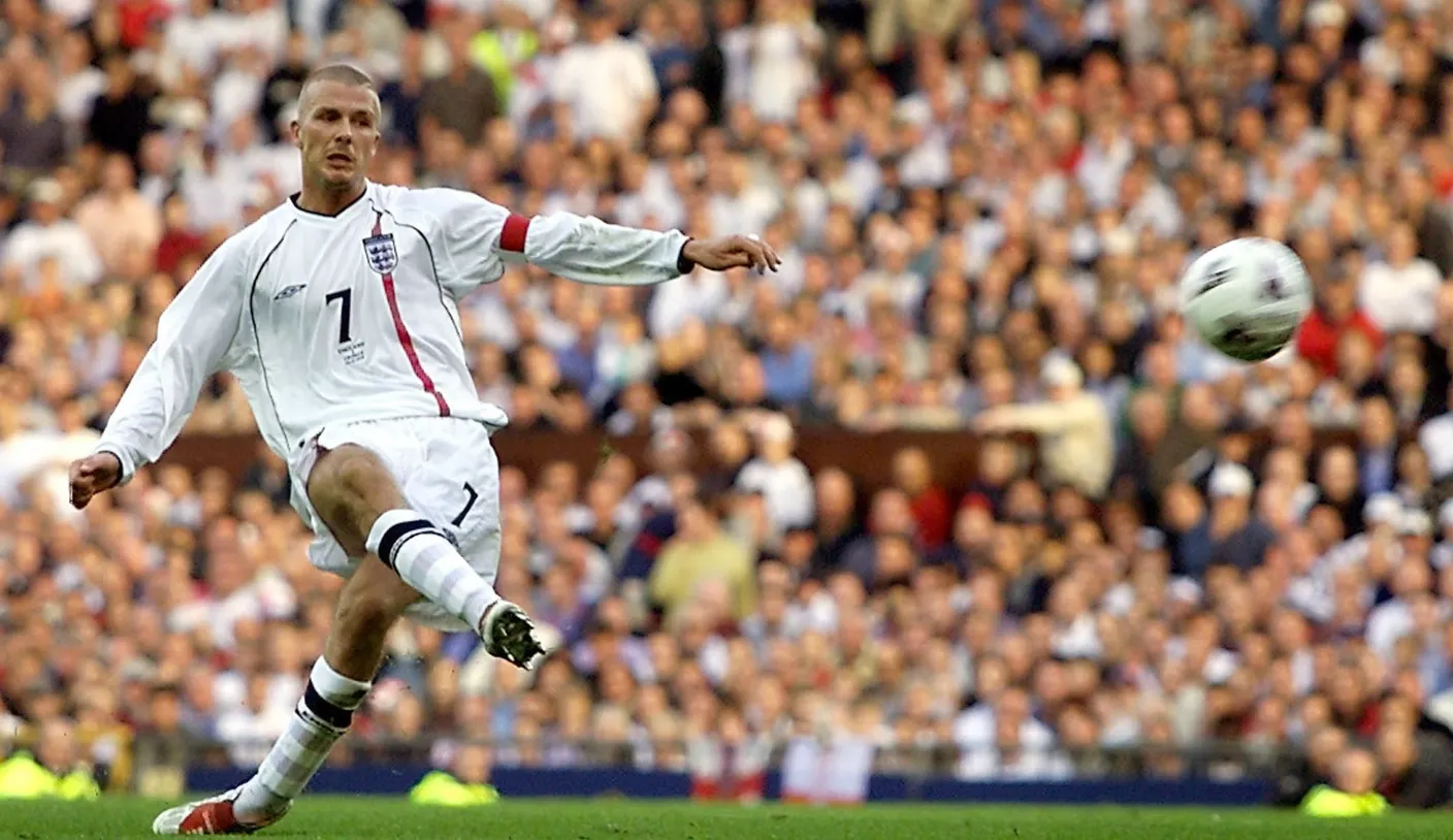 David Beckham Inggris Piala Dunia 2002 Tendangan Bebas Legendaris