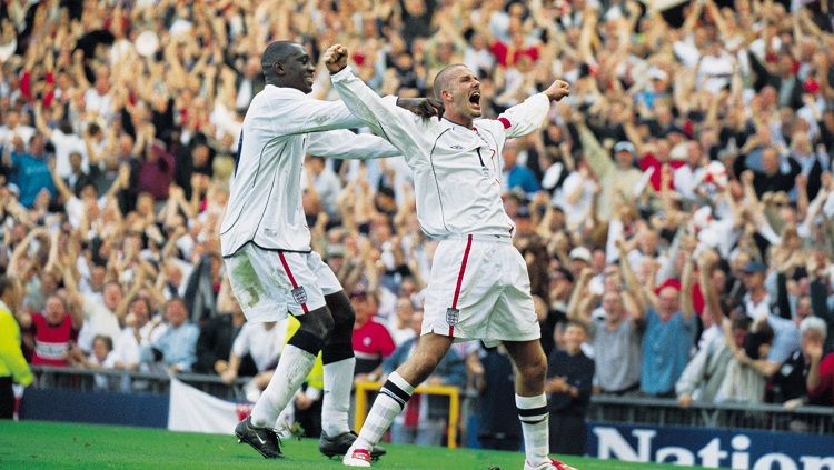 David Beckham Inggris Piala Dunia 2002 dan Danny Mills temp